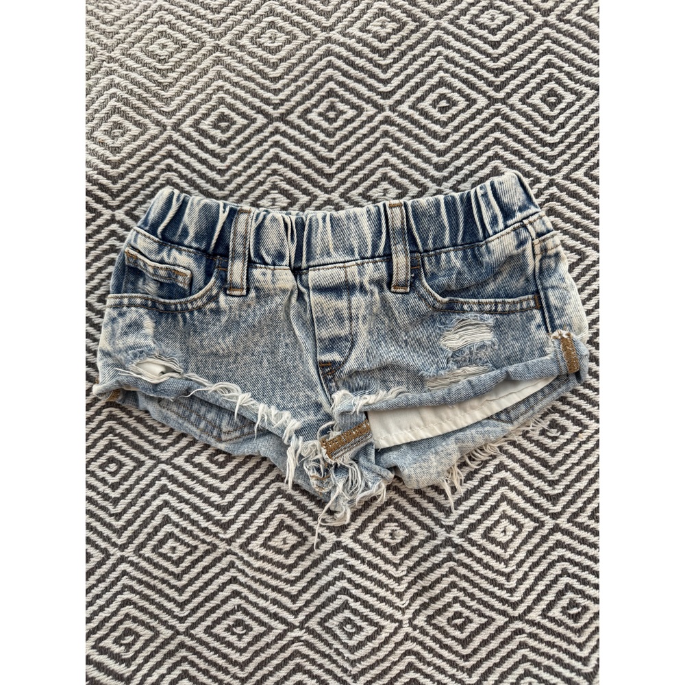 Beau Hudson Girls' Distressed Denim Shorts Size 5 Light Blue